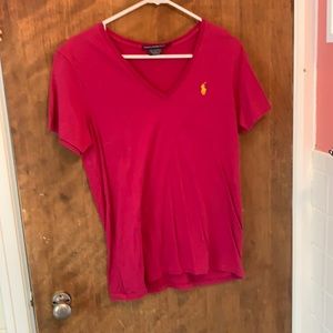 Ralph Lauren tee v neck Large